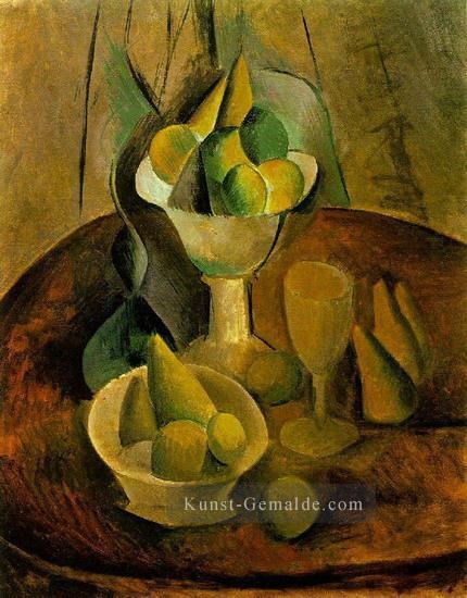 Compotiers fruits et verre 1908 kubismus Pablo Picasso Ölgemälde